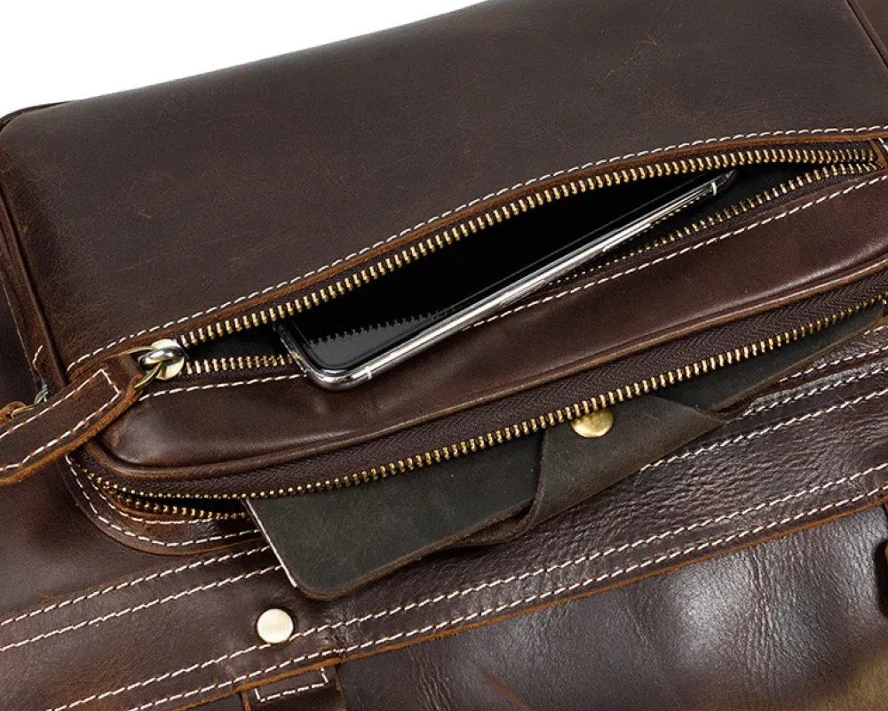 leather rolling carry-on luggage