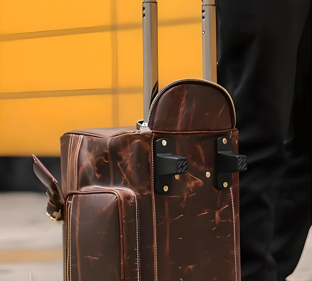 leather carry on bag men's